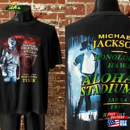 1996 1997 Michael Jackson History Tour Honolulu Hawaii T-Shirt 90S Aloha Stadium Tee Single Stitch Sweatshirt