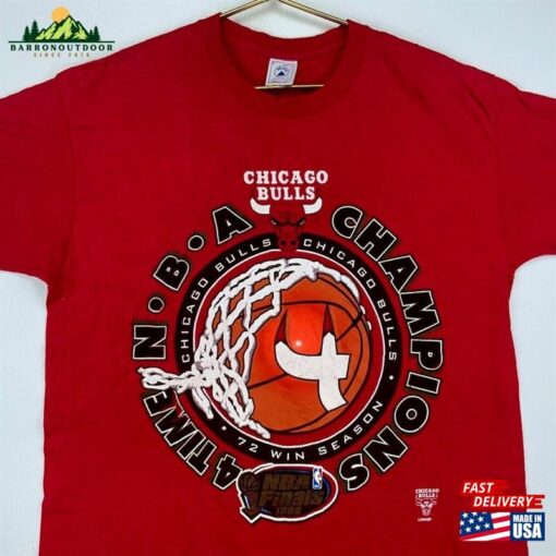 1996 Chicago Bulls 4 Time Nba Champions Vintage T-Shirt Classic Unisex