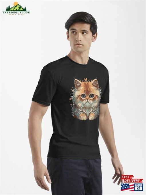 2 Cute Golden Shaded Persian Cat Active T-Shirt Sweatshirt Unisex