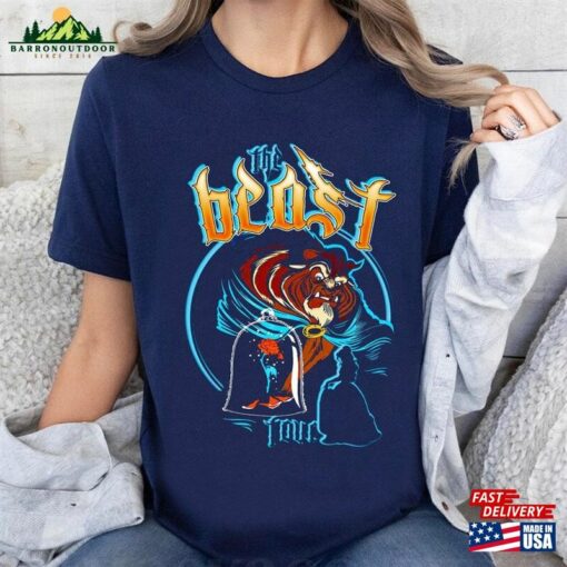 2 Sided Disney The Beast Tour Shirt Vintage Beauty And Prince Adam Belle Princess Tee Hoodie Sweatshirt