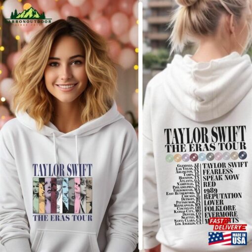 2 Sided Eras Tour Hoodie Swiftie Merch Taylor Shirt T-Shirt