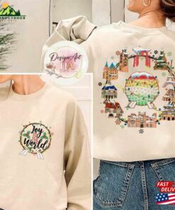 2 Sided Joy To The World Disney Christmas Shirt Epcot Tour T-Shirt Unisex