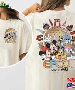 2 Sided Personalized Mickey Amp Friends Epcot Shirt Vintage Retro World Tour T-Shirt Unisex 2 Sided Personalized Mickey Amp Friends Epcot Shirt Vintage Retro World Tour T-Shirt Unisex