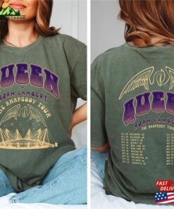 2 Sided Queen Adam Lambert The Rhapsody Tour 2023 Sweatshirt Rock Band Shirts T-Shirt Classic 3 2 Sided Queen Adam Lambert The Rhapsody Tour 2023 Sweatshirt Rock Band Shirts T Shirt Classic 4