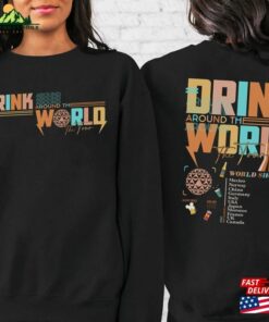 2 Sided Retro Drink Around The World Epcot Shirt Tour 2023 T-Shirt Hoodie Unisex 2 2 Sided Retro Drink Around The World Epcot Shirt Tour 2023 T Shirt Hoodie Unisex 3