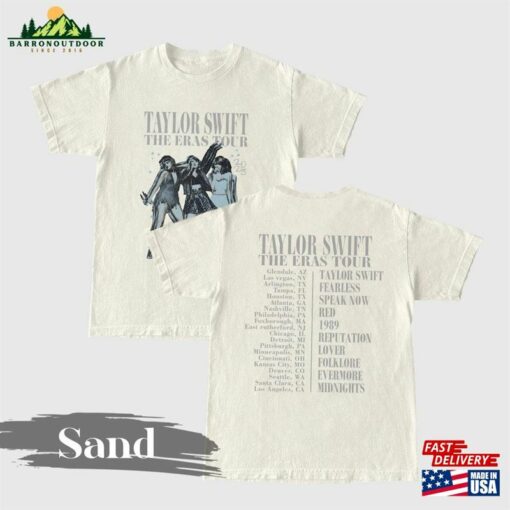 2 Sided The Eras Tour T-Shirt Swiftie Merch Midnights Unisex Hoodie