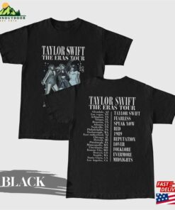 2 Sided The Eras Tour T-Shirt Swiftie Merch Midnights Unisex Hoodie