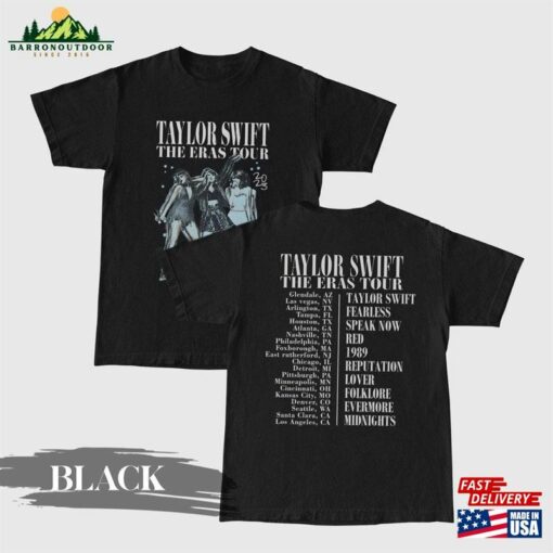 2 Sided The Eras Tour T-Shirt Swiftie Merch Midnights Unisex Hoodie