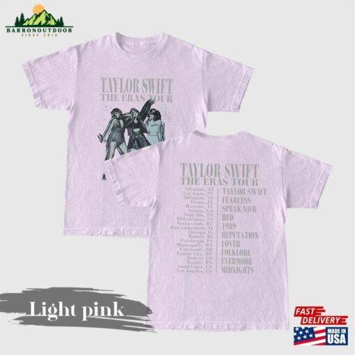 2 Sided The Eras Tour T-Shirt Swiftie Merch Midnights Unisex Hoodie