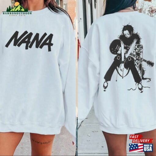 2 Sides Anime Nana Osaki Print Goth Harajuku Top Women T-Shirt Unisex Vintage Hachi Hoodie