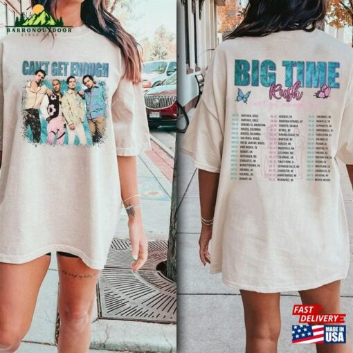 2 Sides Big Time Rush Band Cant Get Enough Tour Shirt 2023 Music Shirts Classic Unisex