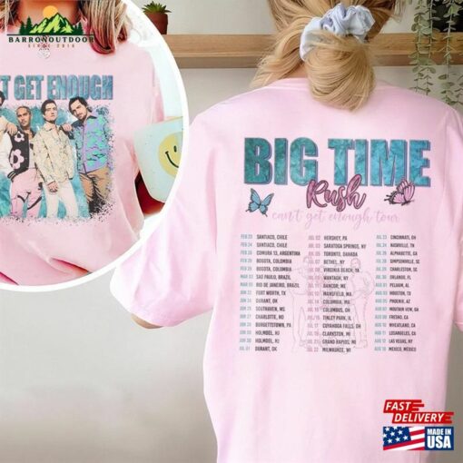 2 Sides Big Time Rush Band Cant Get Enough Tour Shirt 2023 Music Shirts Classic Unisex