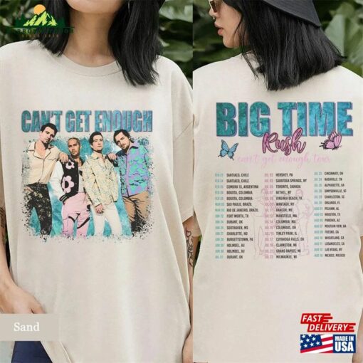 2 Sides Big Time Rush Band Cant Get Enough Tour Shirt 2023 Music Shirts Classic Unisex