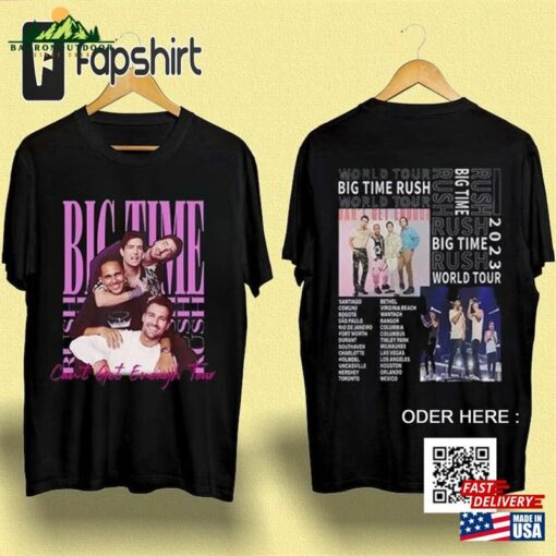 2 Sides Big Time Rush Band Cant Get Enough Tour Shirt 2023 Music Shirts T-Shirt Unisex