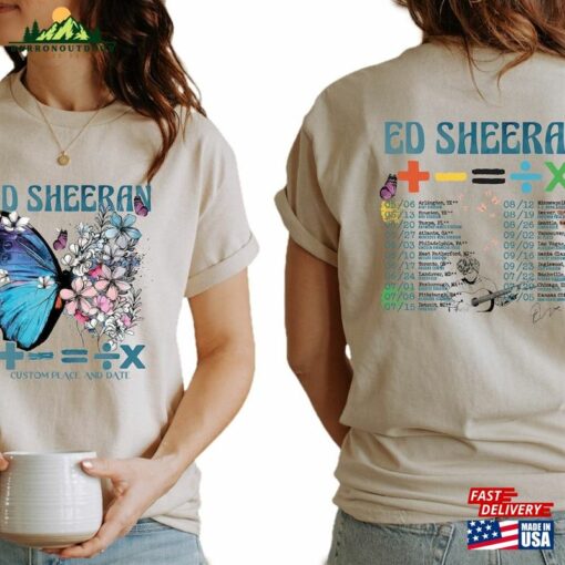 2 Sides Custom Mathematics Tour Shirt Butterfly T-Shirt Equals Shirts Unisex Sweatshirt