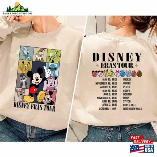 2 Sides Disney Era Tour Sweatshirt Mickey And Friends Shirt Hoodie Classic