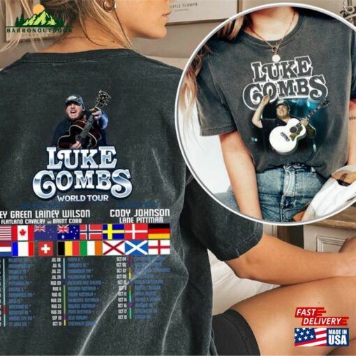 2 Sides Luke Combs Tour 2023 T-Shirt Country Music Concert Sweatshirt Hoodie Unisex