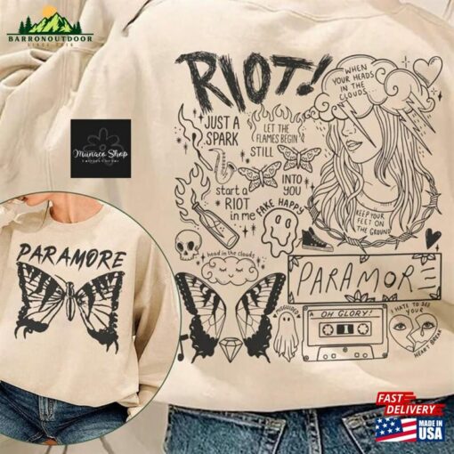 2 Sides Paramore Tour Sweatshirt Doodle Art Shirt T-Shirt Hoodie Classic