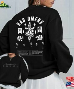 2 Sides Printed B Omens Tour 2023 Black Tshirt Music Shirt Day Seeker Sweatshirt For Fans Unisex Classic 2 Sides Printed B Omens Tour 2023 Black Tshirt Music Shirt Day Seeker Sweatshirt For Fans Unisex Classic