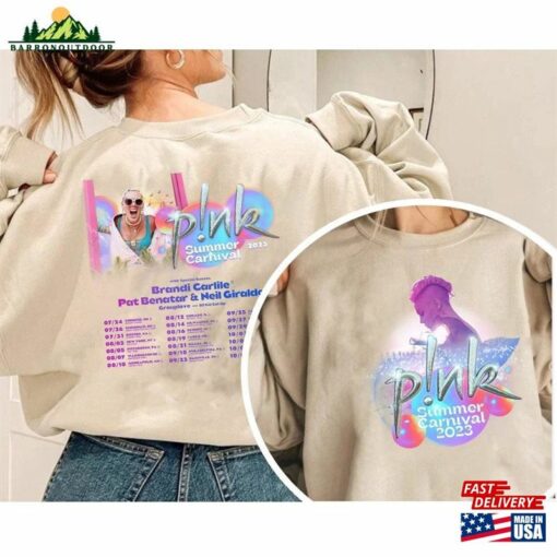 2 Sides Printed P!Nk Summer Carnival Tour 2023 Sweatshirt T-Shirt Hoodie