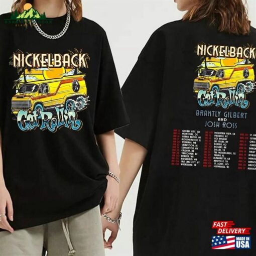 2 Sides Shirt Nickelback Music Tour 2023 Merch Vintage Get Rollin’tickets Sweatshirt Unisex