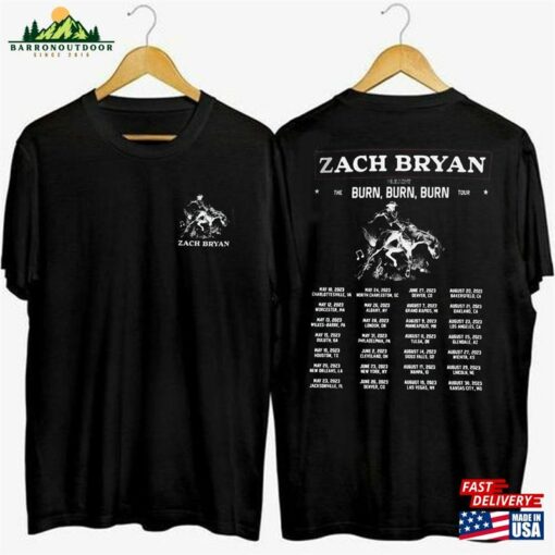 2 Sides Shirt Zach Bryan The Burn Tour 2023 Concert Country Music Unisex Sweatshirt