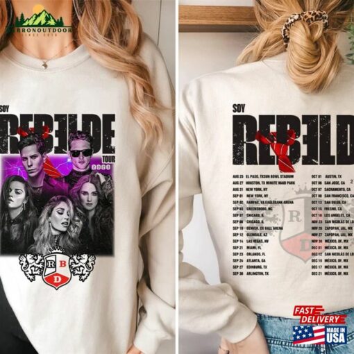 2 Sides Soy Rebelde Tour 2023 Shirt Rbd Touring Hoodie Unisex