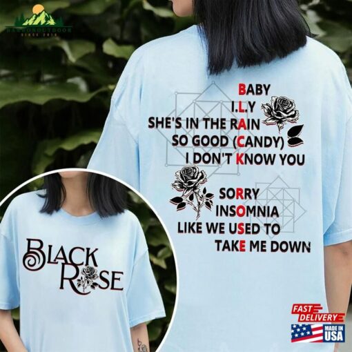 2 Sides The Rose Black Shirt Dawn To Dusk Tour Kpop Indie Rock T-Shirt Unisex