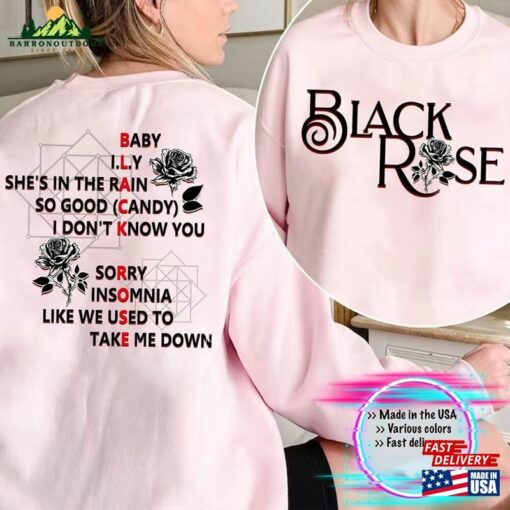 2 Sides The Rose Black Shirt Dawn To Dusk Tour Kpop Indie Rock T-Shirt Unisex