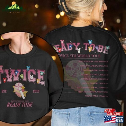 2 Sides Twice Ready To Be Tour 2023 Shirt 5Th World Lovelys Kpop Sweatshirt Tee T-Shirt Classic