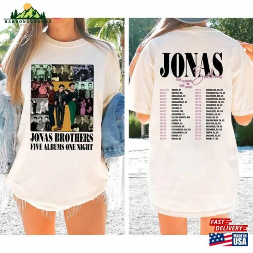 2 Sides Vintage Jonas Brothers C1717 Shirt Full Album Tour Hoodie Unisex