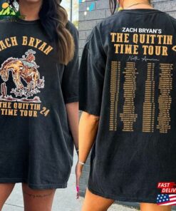 2 Sides Zach Bryan The Quittin Time Tour 2024 Country Music Shirt Unisex T-Shirt Hoodie