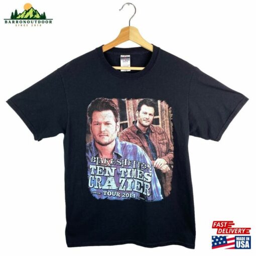 2013 Blake Shelton Ten Times Crazier Concert Tour Band Promo T-Shirt Classic Sweatshirt