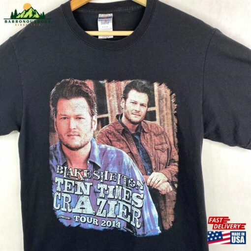 2013 Blake Shelton Ten Times Crazier Concert Tour Band Promo T-Shirt Classic Sweatshirt