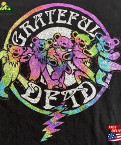 2022 Grateful Dead Distressed Dancing Bears Black Shirt Hoodie Unisex