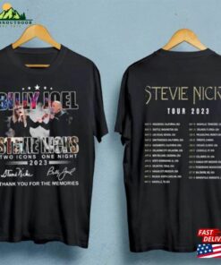 2023 Billy Joel Stevie Nick Two Icons One Night Shirt T-Shirt Music World Tour Hoodie