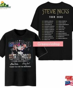 2023 Billy Joel Stevie Nick Two Icons One Night Shirt T-Shirt Signatures Classic Hoodie