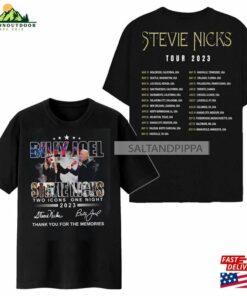 2023 Billy Joel Stevie Nick Two Icons One Night Shirt T-Shirt Signatures Hoodie Classic