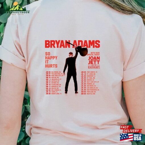 2023 Concert Bryan Adams Tour Happy Hurts Classic Unisex