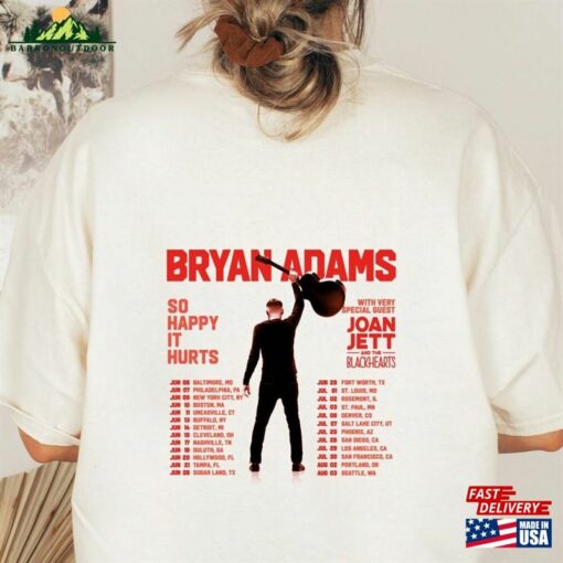 2023 Concert Bryan Adams Tour Happy Hurts Sweatshirt Hoodie