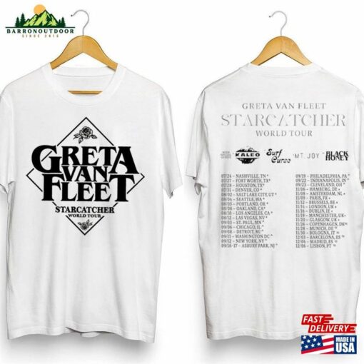 2023 Greta Van Fleet Tour T-Shirt 90S Vintage Tee Rock Band Shirt Hoodie Sweatshirt