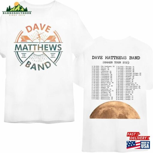 2023 Tour Dave Matthews Band T-Shirt Dmb Shirt Summer Concert Sweatshirt Unisex