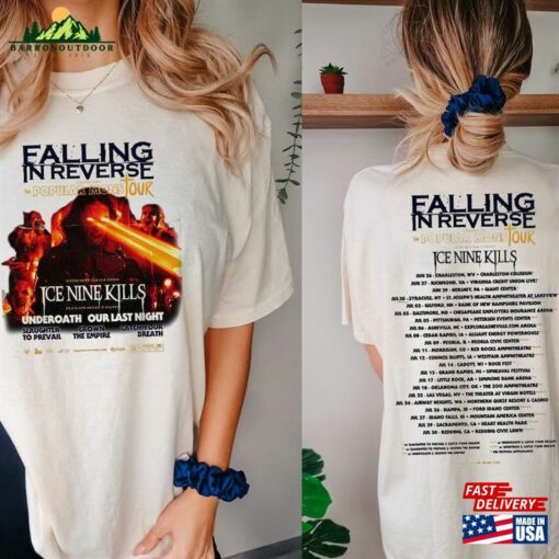 2023 Tour Falling In Reverse The Popular Mons Shirt Rock Band Fan Gift Unisex T-Shirt