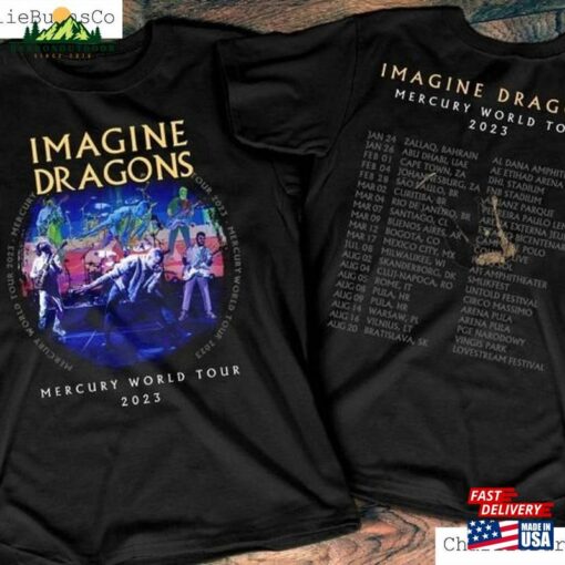 2023 Tour Imagine Dragons Mercury 2022 Shirt Concert Music T-Shirt Hoodie Unisex