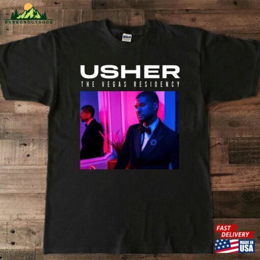 2023 Usher My Way The Vegas Residency Tour T-Shirt Us Classic