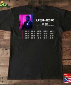 2023 Usher My Way The Vegas Residency Tour T-Shirt Us Classic 2 2023 Usher My Way The Vegas Residency Tour T Shirt Us Classic 3