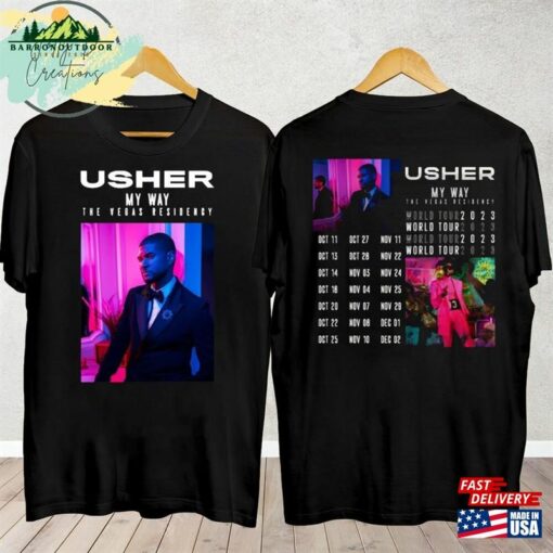 2023 Usher My Way The Vegas Residency Tour T-Shirt Us Hoodie