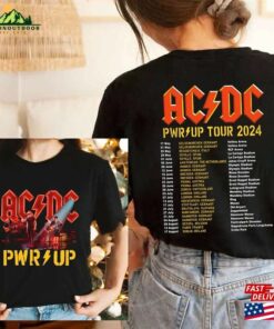 2024 Ac Dc Pwr Up World Tour Sweatshirt T-Shirt Acdc Rock Band Concert Graphic Shirt Unisex