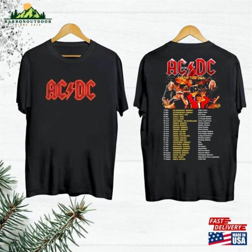 2024 Acdc Pwr Up Tour T-Shirt Logo Graphic Shirt Band Fan Gift Sweatshirt