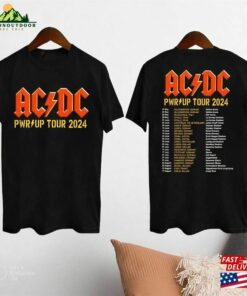 2024 Acdc Pwr Up World Tour Shirt Rock Band Graphic Fan Gift Hoodie Unisex